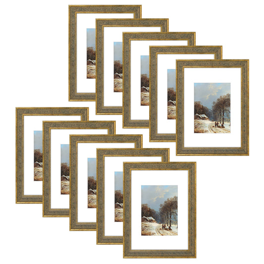 9x12 Picture Frame with White Mat for 6x8 Picture (10 Pcs Per Box)