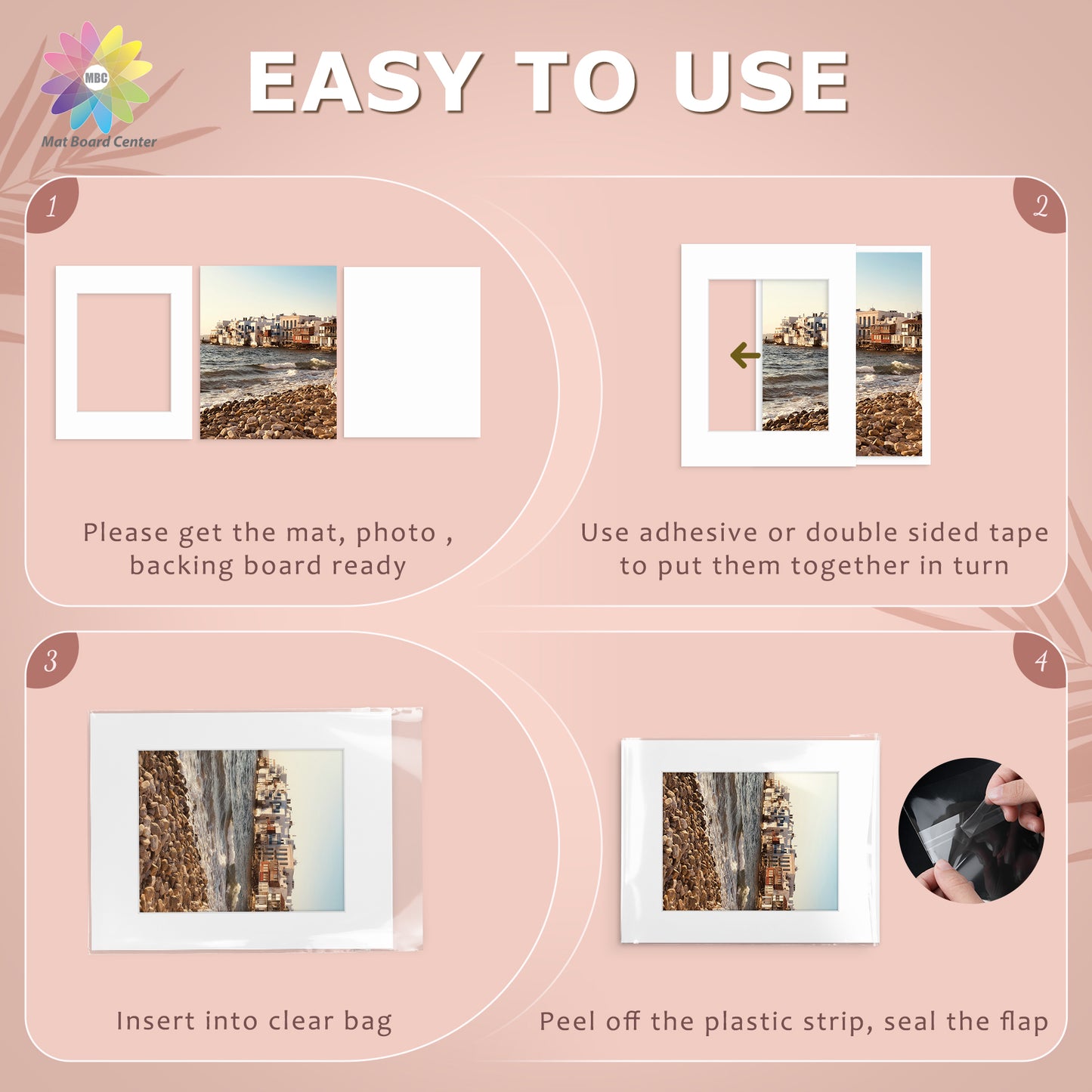 50 Pack 11x14 Whitecore Pre-Cut Mat Board + Backing + Bag