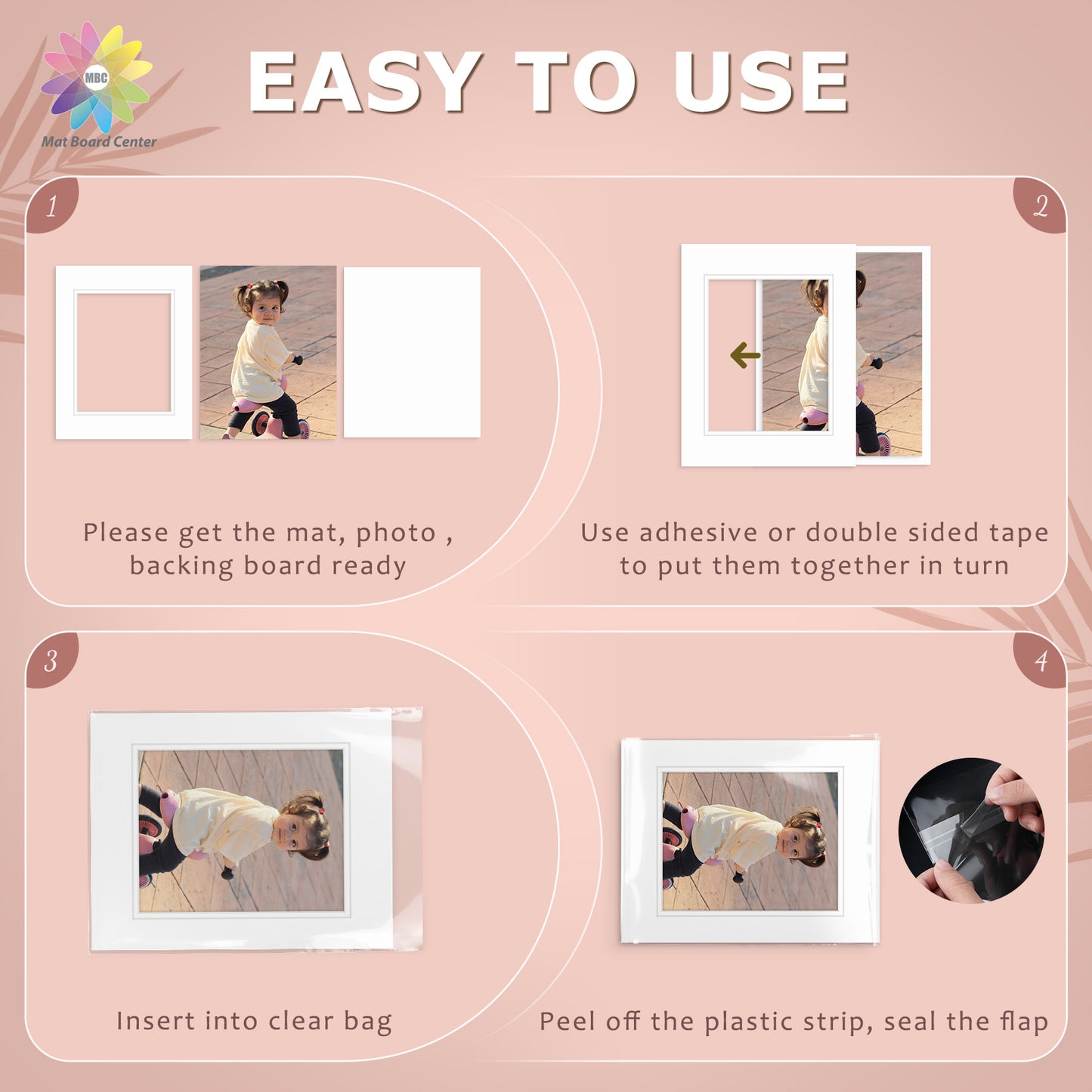 100 Pack 11x14 Double Mat For 8x10 Photos + Backing + Bag