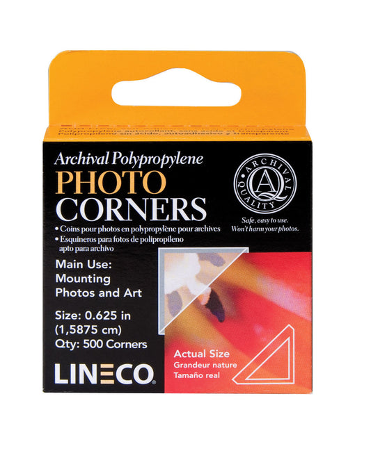 Lineco Infinity Archival Clear 5/8" Photo Corners - Pack of 500