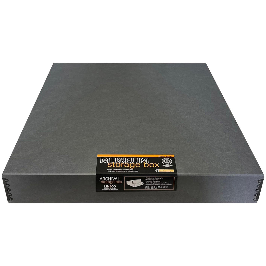 Lineco Gray Museum Storage Box 3 Inches with Drop Front Design– Mat ...