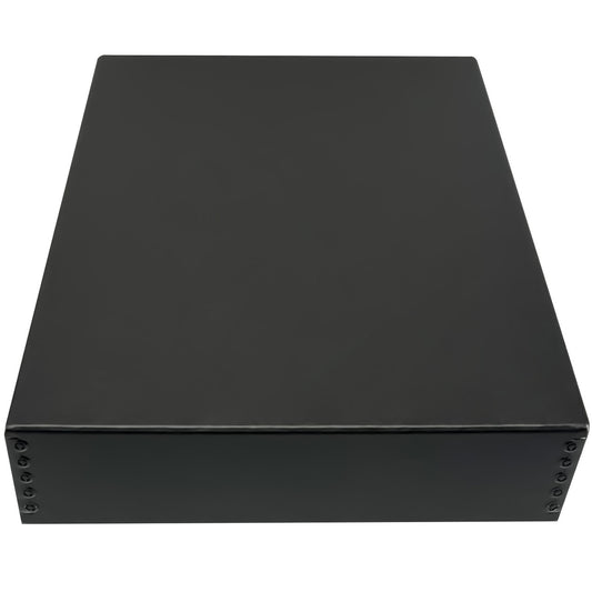 Lineco Archival Storage Box, Drop Front Design, 3 Inches depth, Exterior Color Black