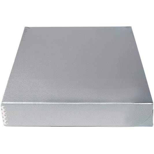 Lineco Silver 1.75 inches Deep Clamshell Archival Folio Storage Box Removable Lid Acid-Free with Metal Edge