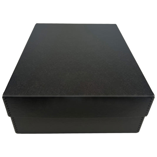 Lineco Black Archival Photo Storage Box with Removable Lid Without Envelopes.