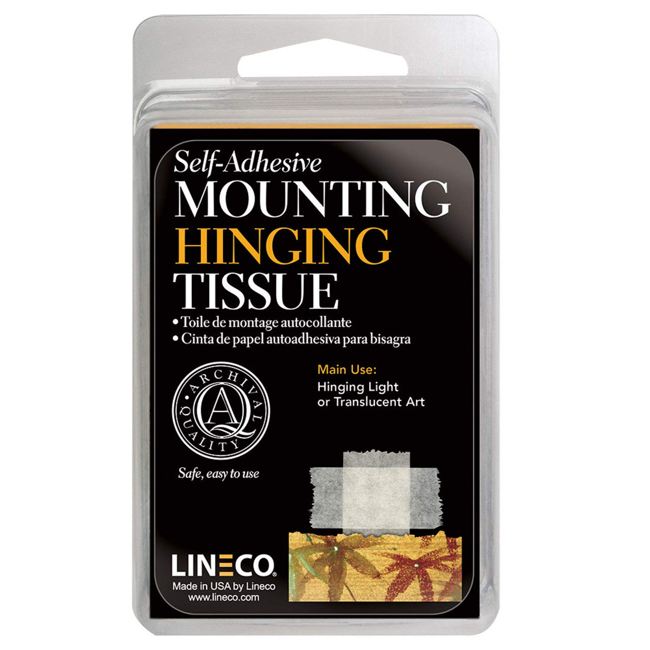 Lineco Self Adhesive Mounting/Hinging Tissue, Use in Mounting of Light ...