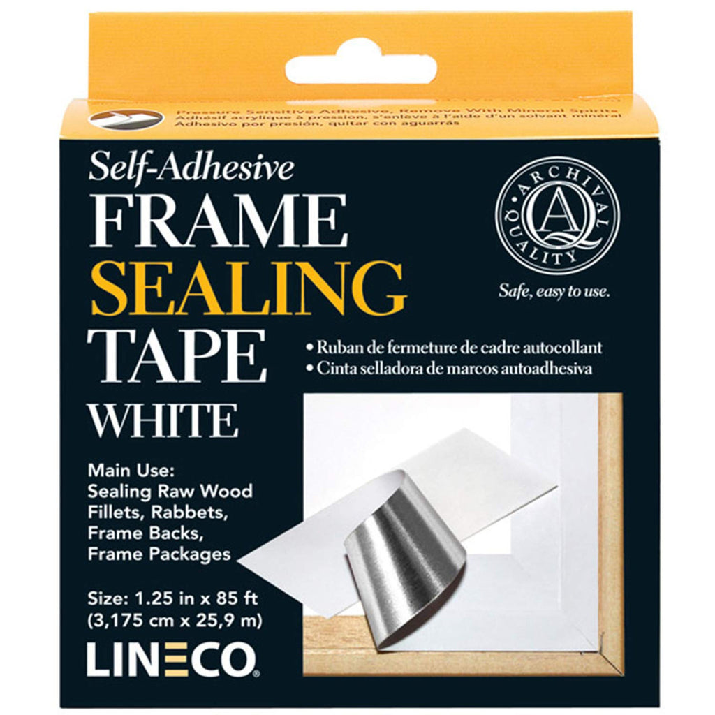Lineco,Frame Sealing Tape White, Self Adhesive - 1.25in x 85 ft - for ...
