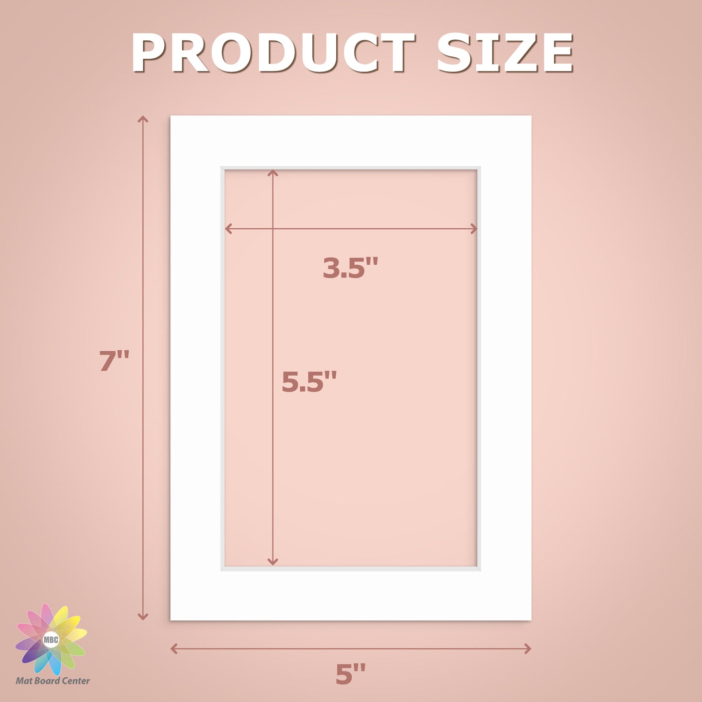 5x7 Economy Pre-Cut Mat For 4x6 Picture-Pack of 100