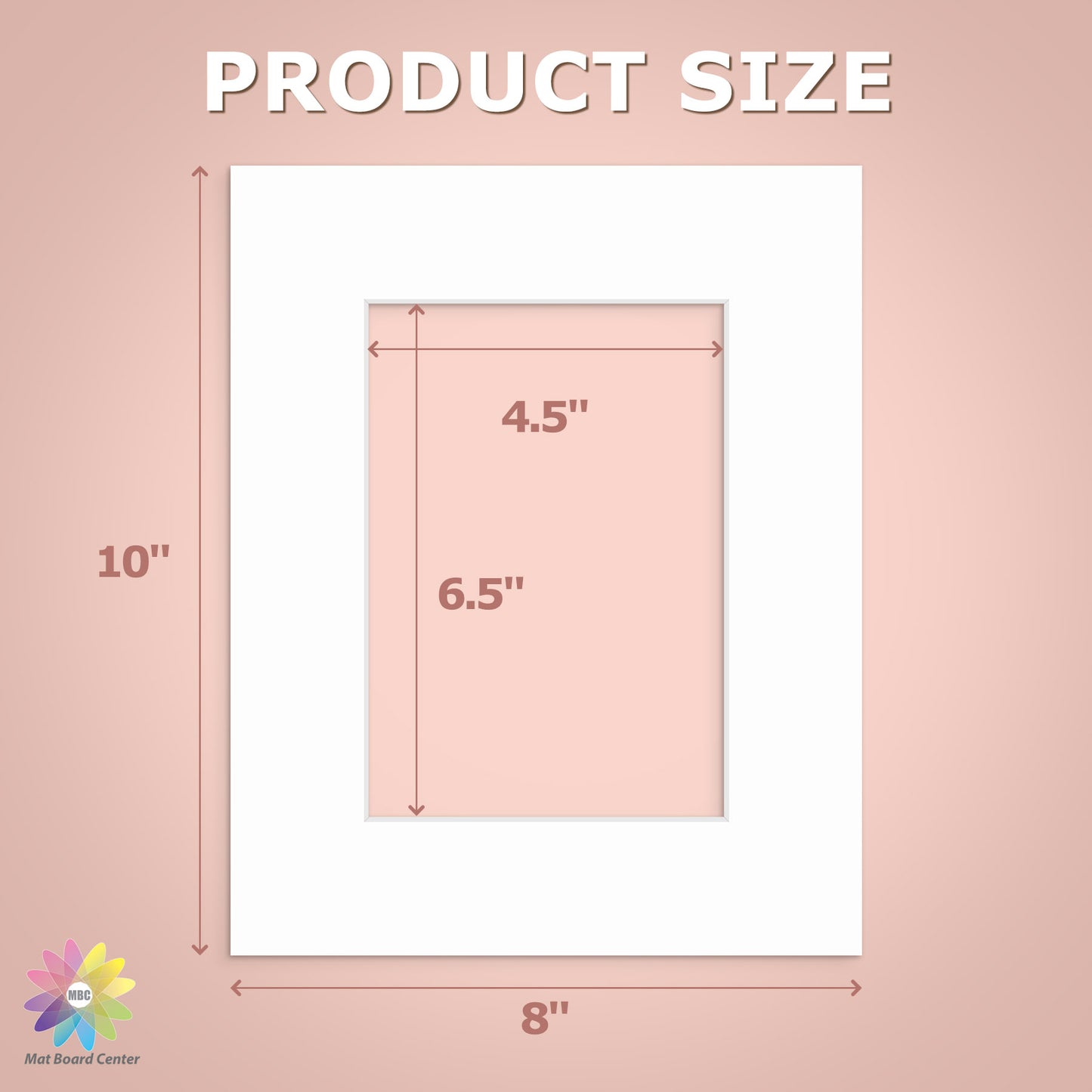 8x10 Economy Pre-Cut Mat Board-Pack of 50