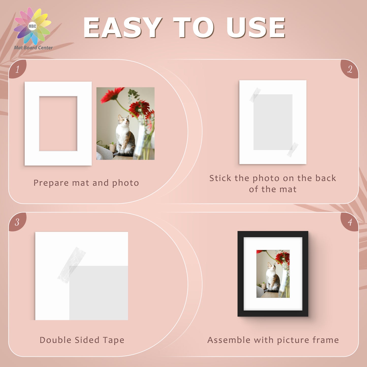 8x10 Economy Pre-Cut Mat Board-Pack of 50