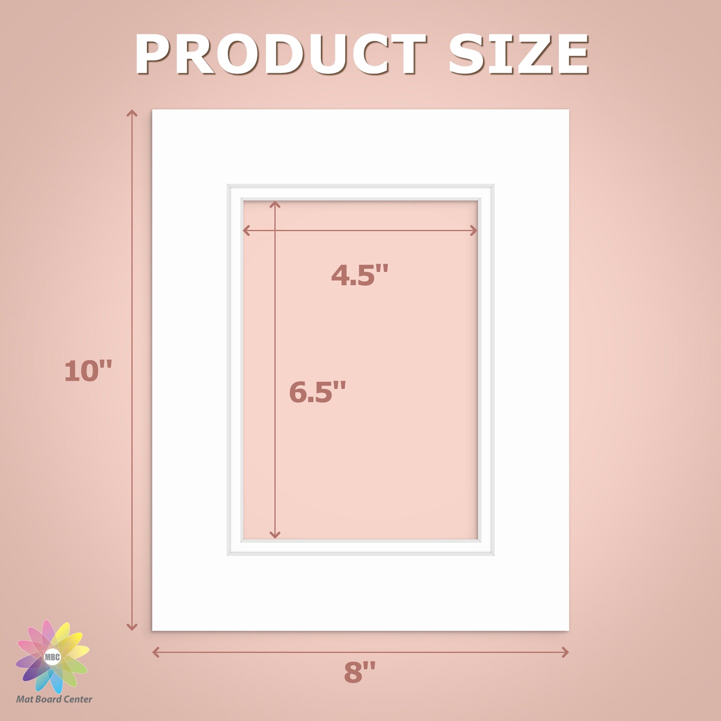 8x10 Double Mat For 5x7 Photos - Pack of 50