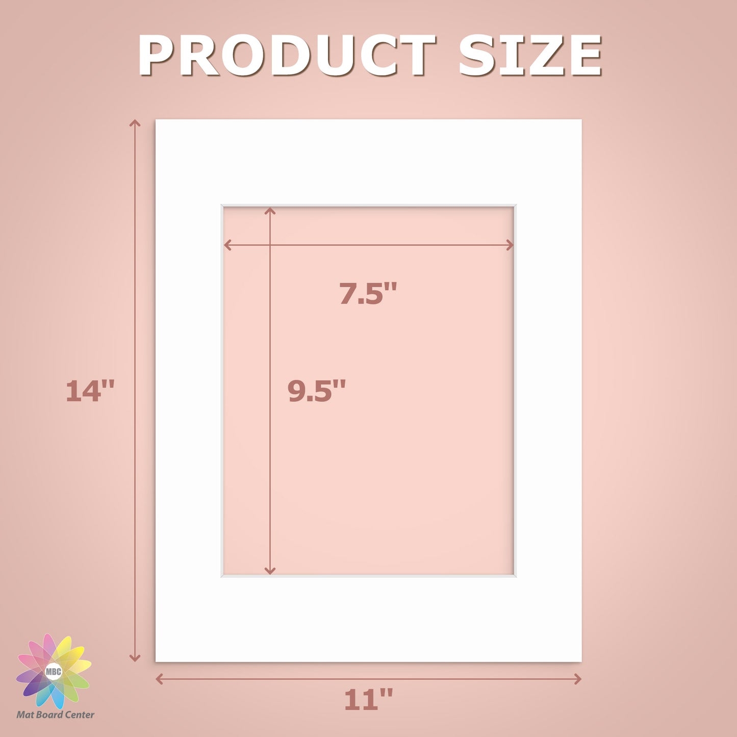 11x14 Whitecore Pre-Cut Mat Board - Pack of 100