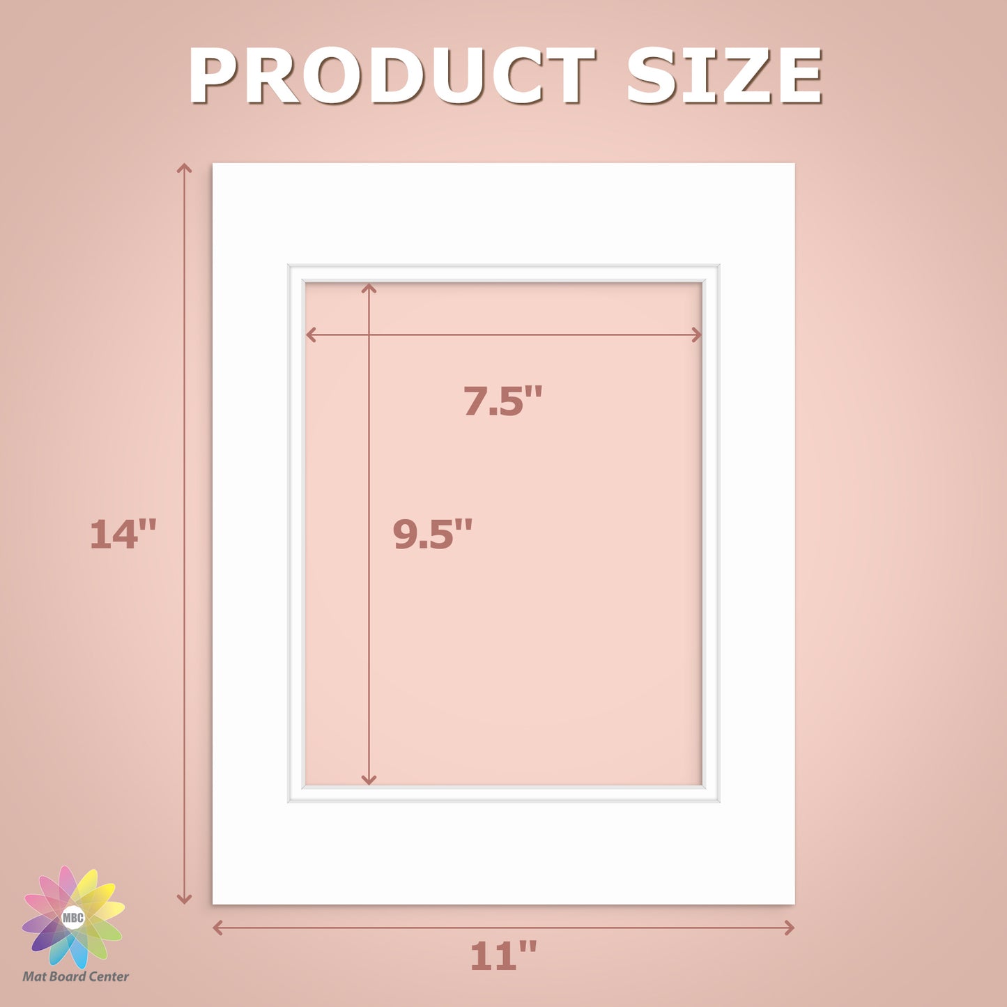 11x14 Double Mat For 8x10 Photos - Pack of 100