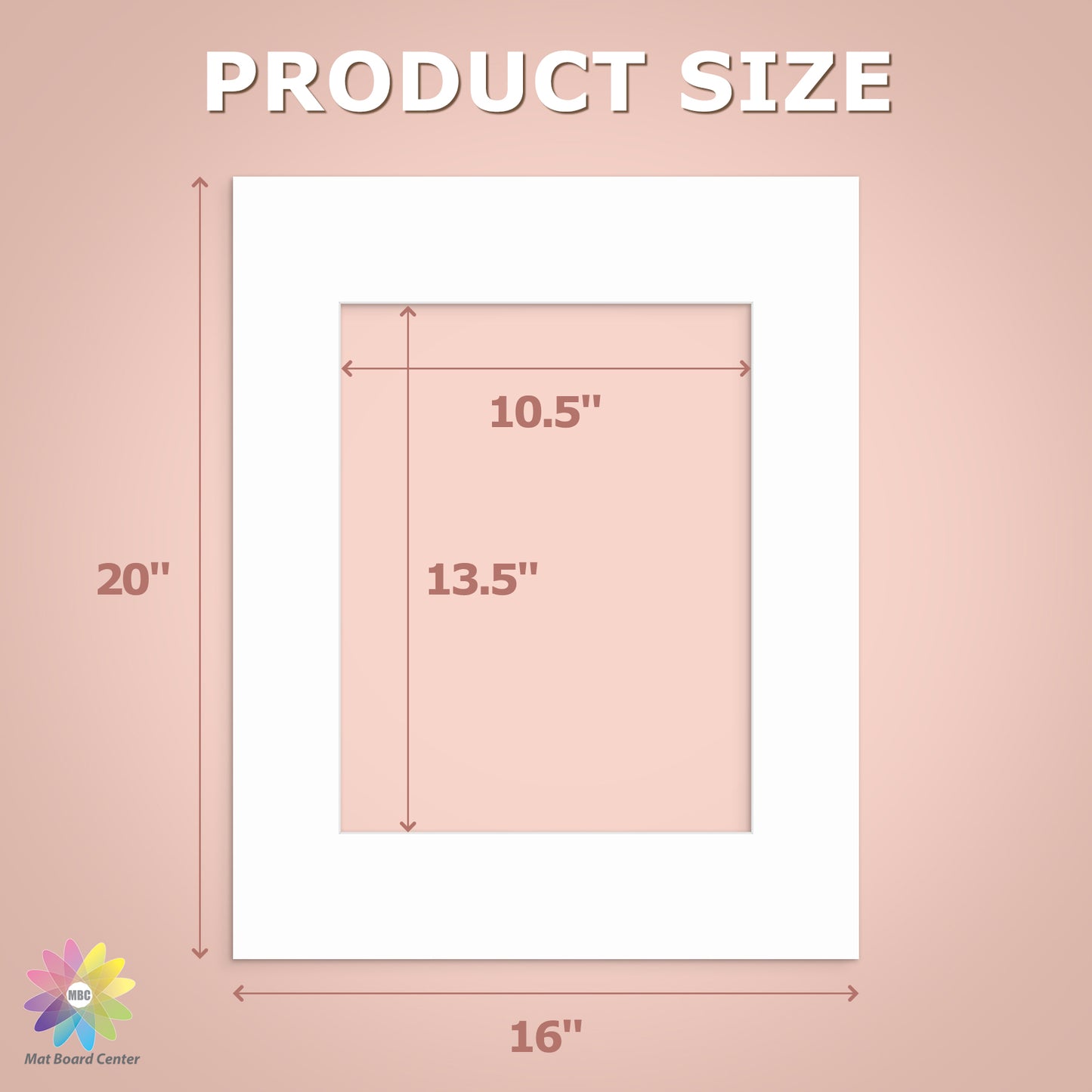 16x20 Whitecore Economy Pre-Cut Mat-Pack of 100