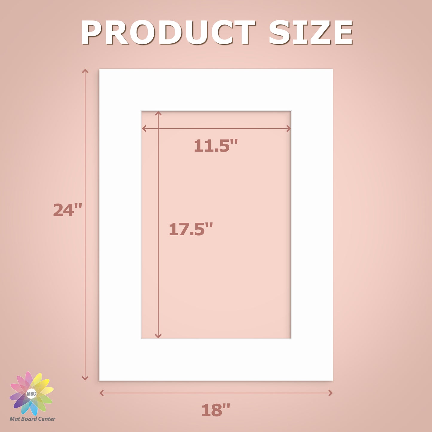 18x24 Economy Pre-Cut Mat Board-Pack of 100