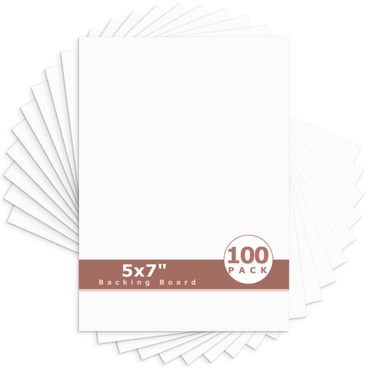 White Backing Board-Pack of 100 5x7