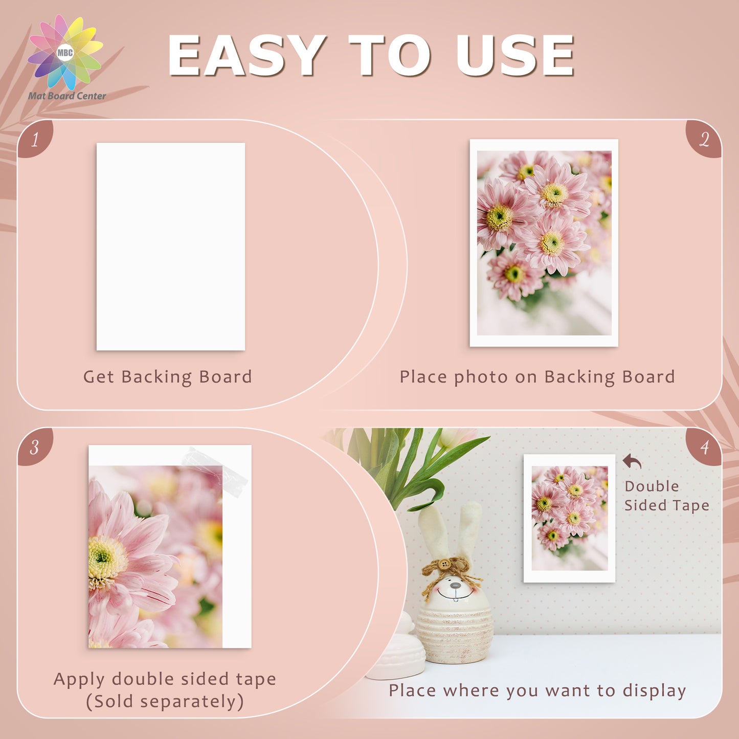White Backing Board-Pack of 25