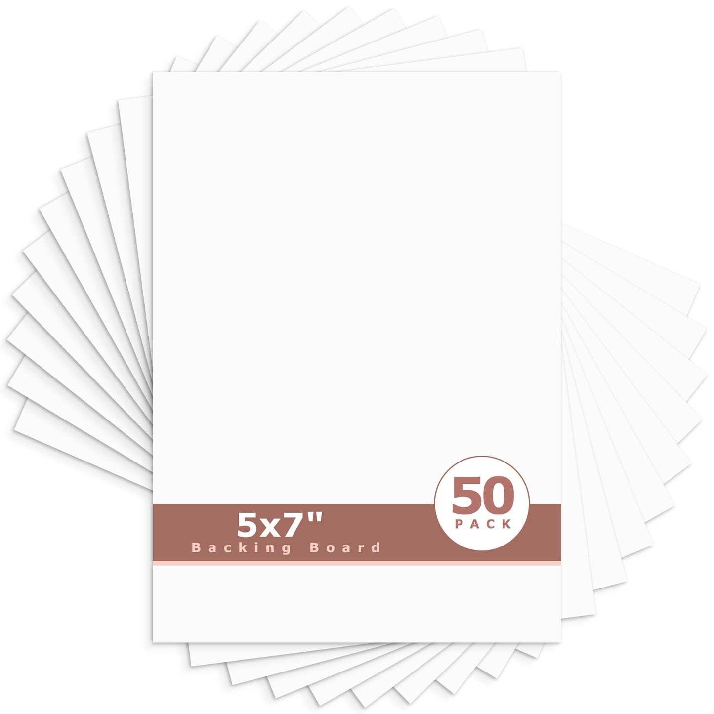 White Backing Board-Pack of 50 5x7