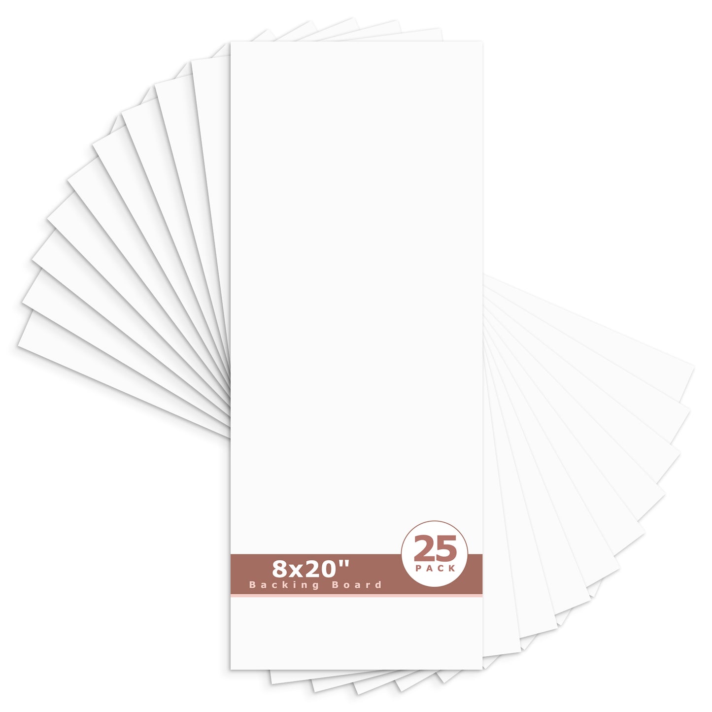 White Backing Board-Pack of 25 8x20