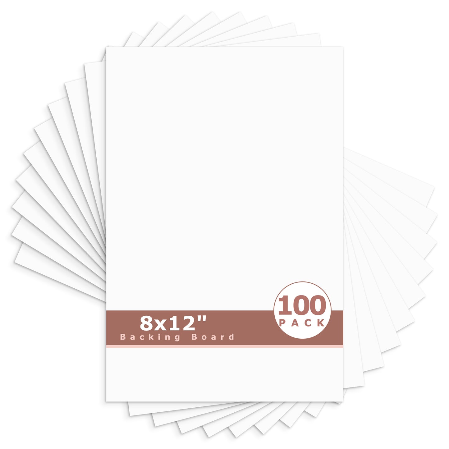 White Backing Board-Pack of 100 8x12