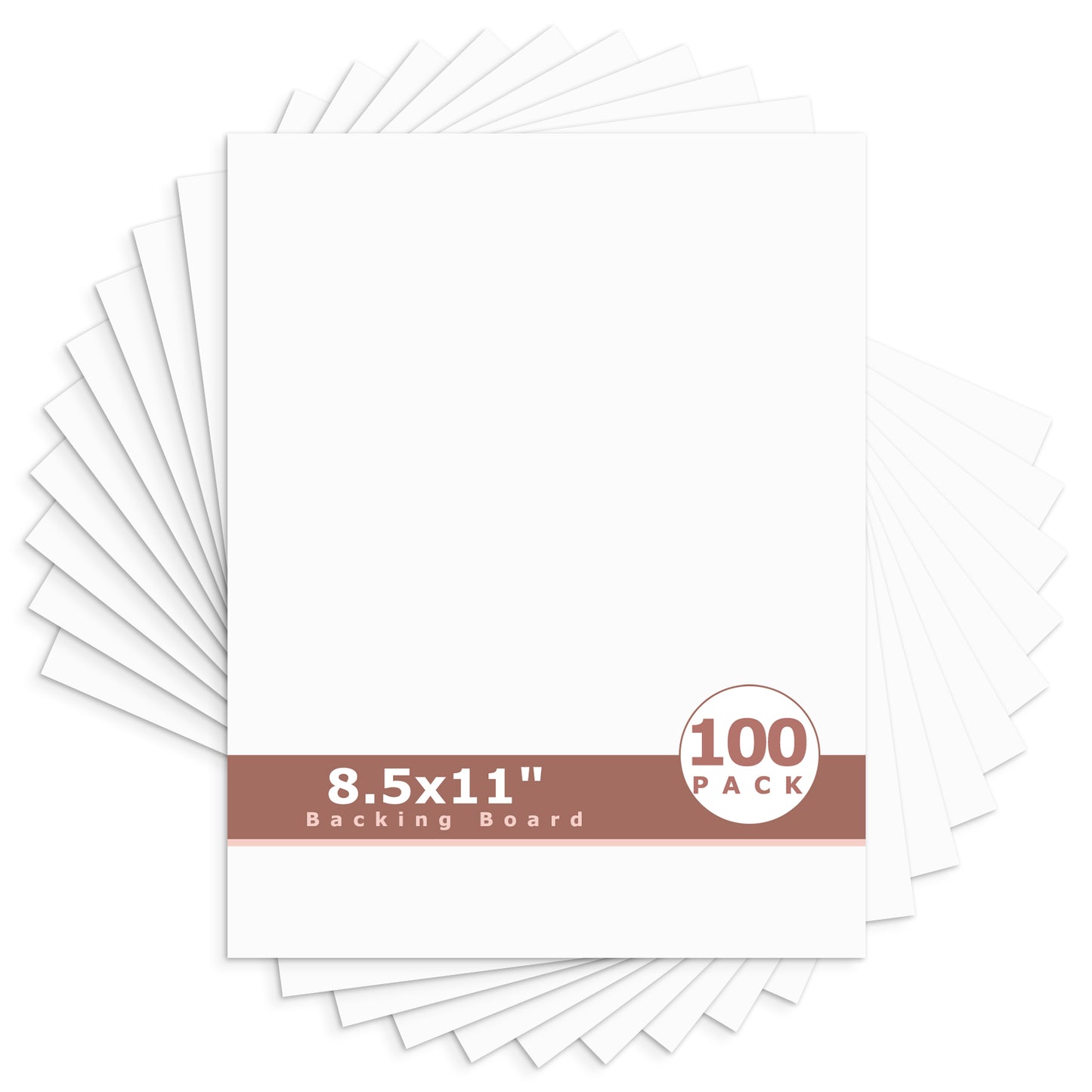White Backing Board-Pack of 100 8.5x11