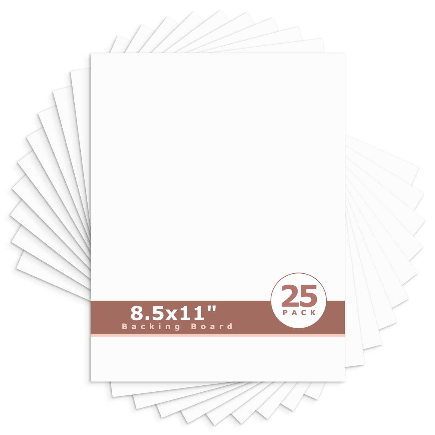 White Backing Board-Pack of 25 8.5x11