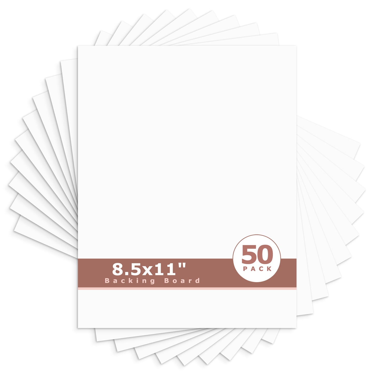 White Backing Board-Pack of 50 8.5x11