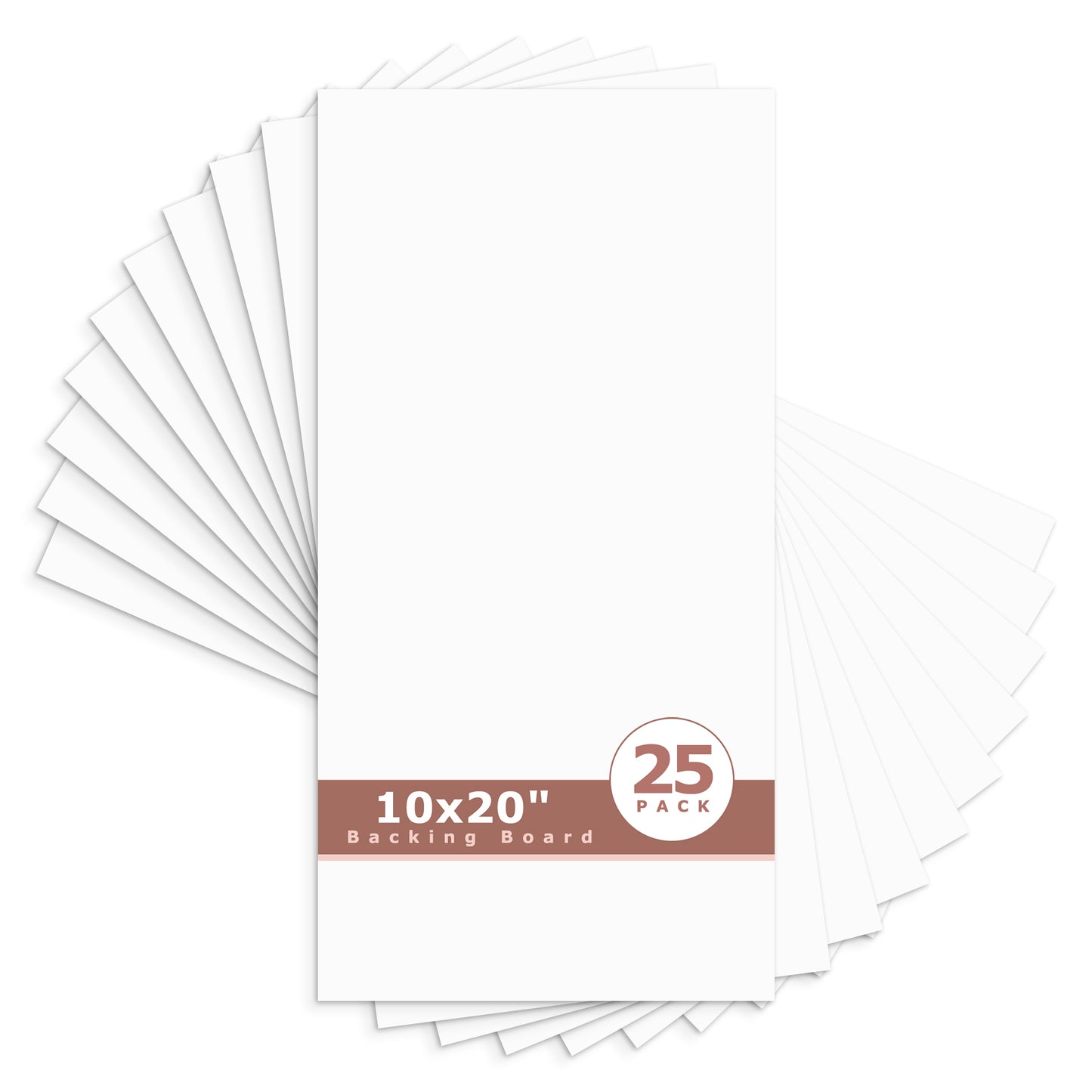 White Backing Board-Pack of 25 10x20