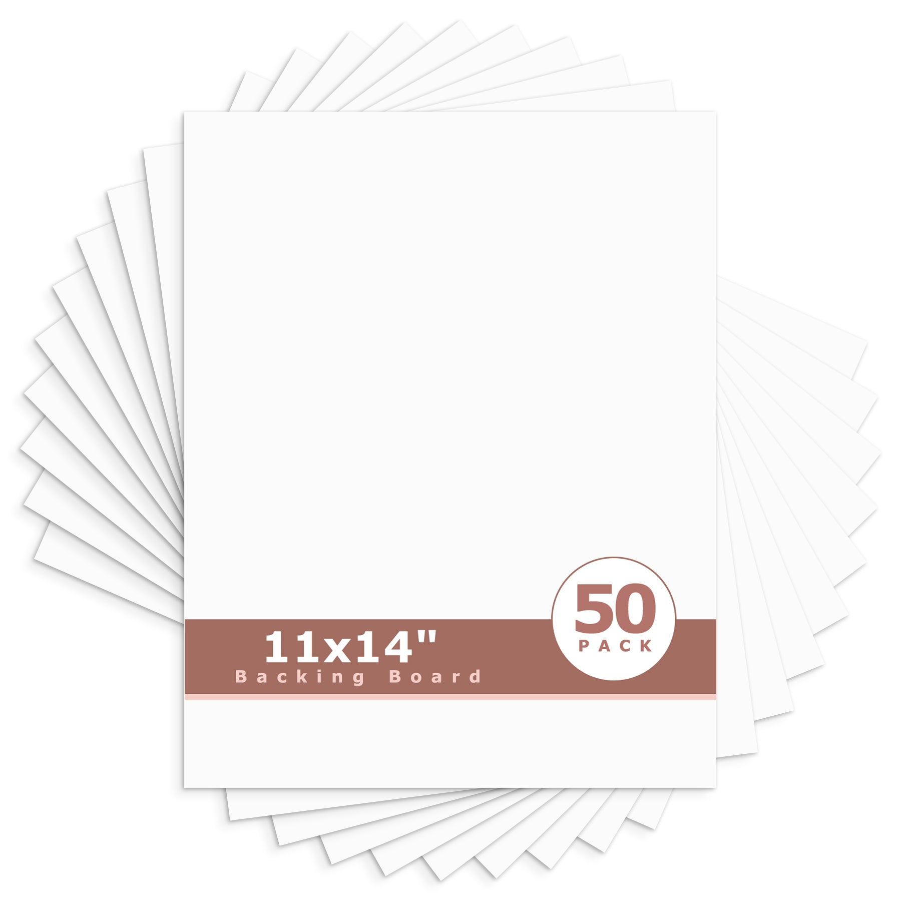 11x14 Backing Boards 50-Pack - 28PT Thick White Core Chipboard For Photos, Art & Packaging