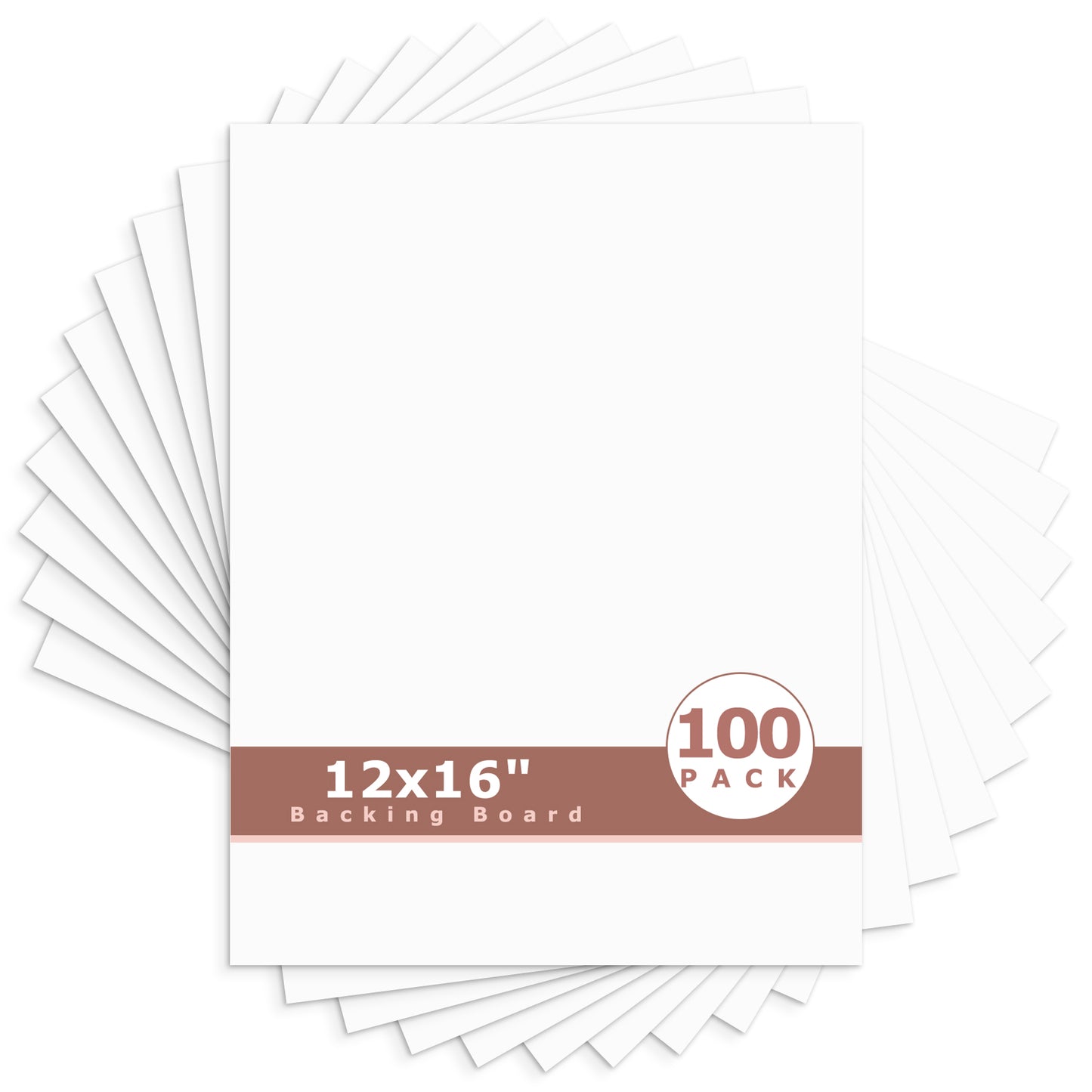White Backing Board-Pack of 100 12x16