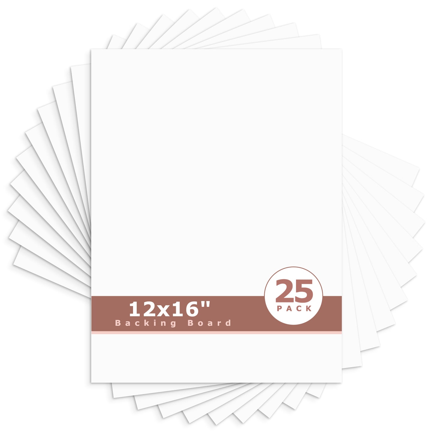 White Backing Board-Pack of 25 12x16
