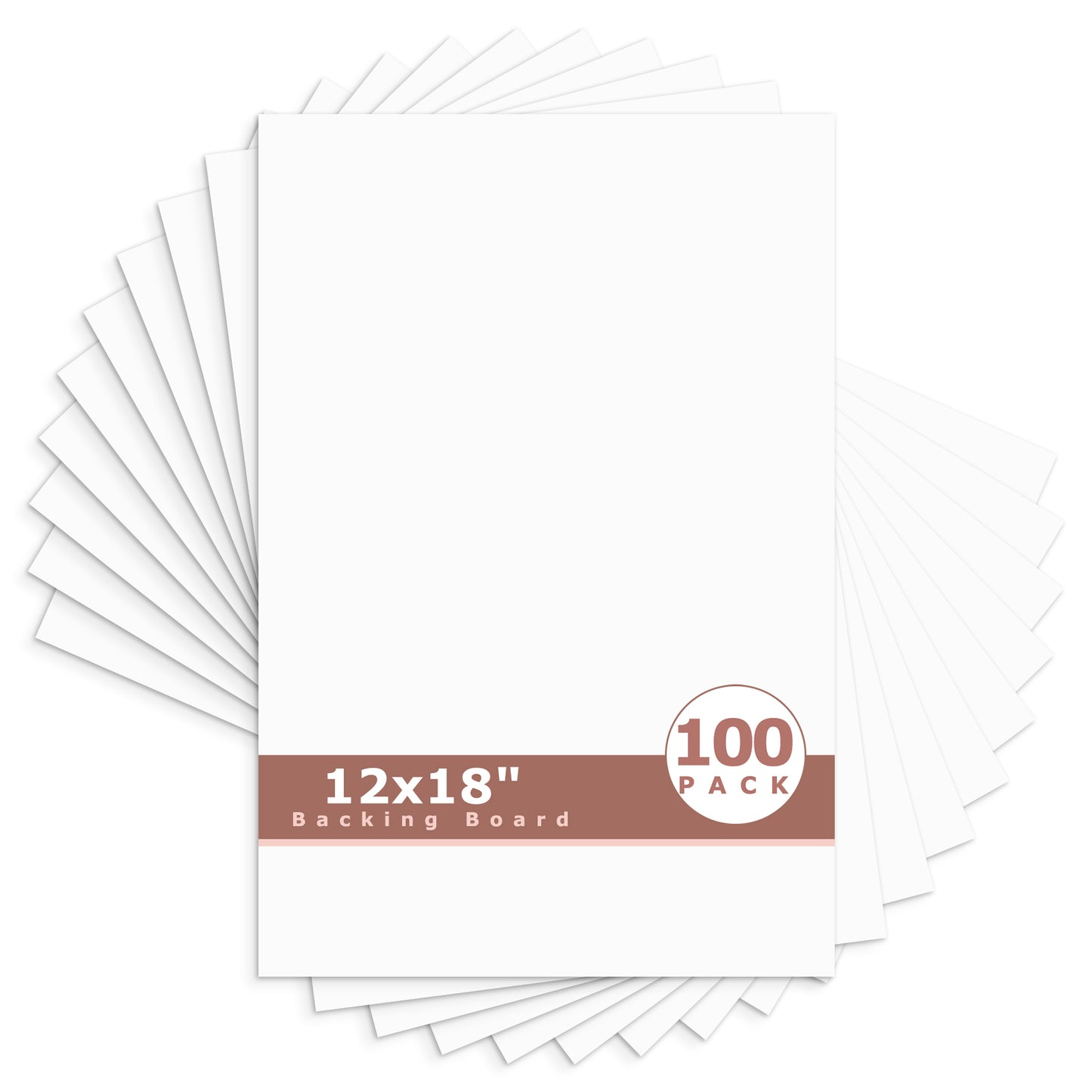 White Backing Board-Pack of 100 12x18