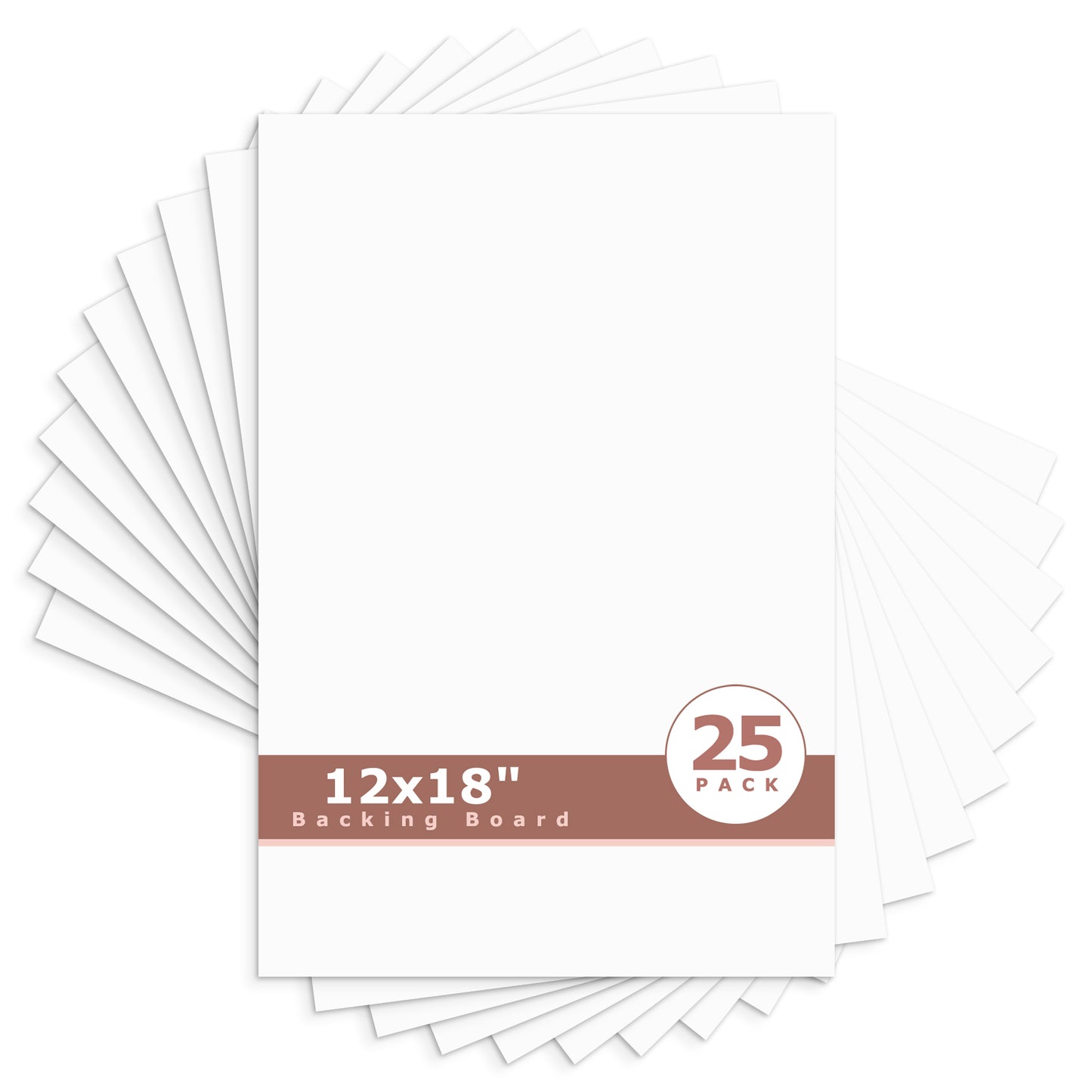 White Backing Board-Pack of 25 12x18