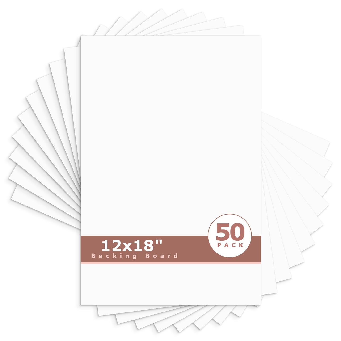 White Backing Board-Pack of 50 12x18