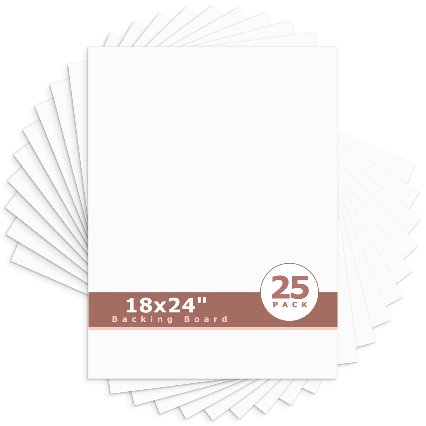White Backing Board-Pack of 25 18x24