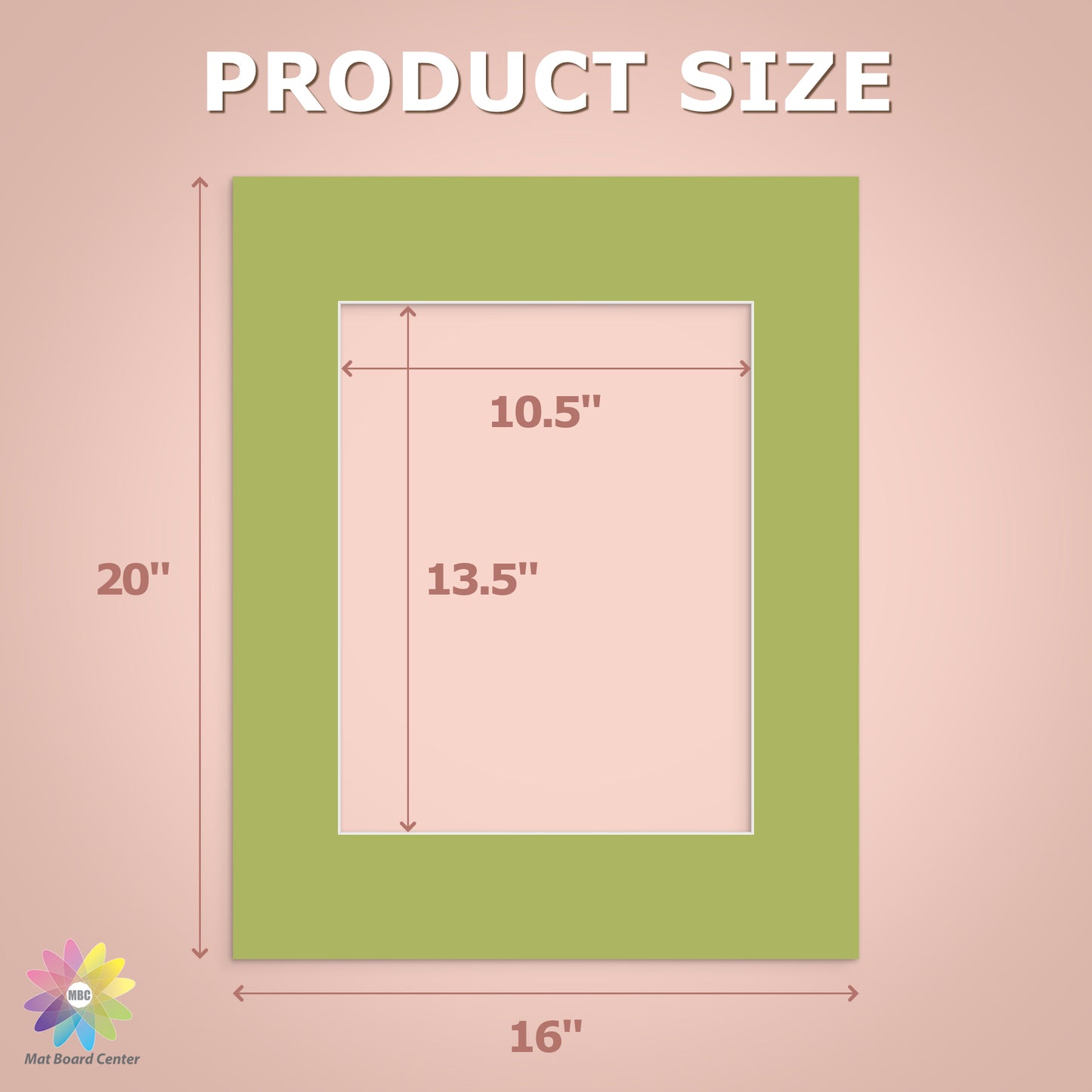 25 Pack 16x20 Whitecore Economy Pre-Cut Mix Color Mat for 11x14 Photo