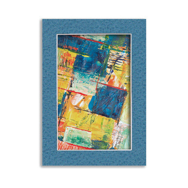 5x7 Economy Pre-Cut Mat For 4x6 Picture-Pack of 25 N138 Dynamic Blue