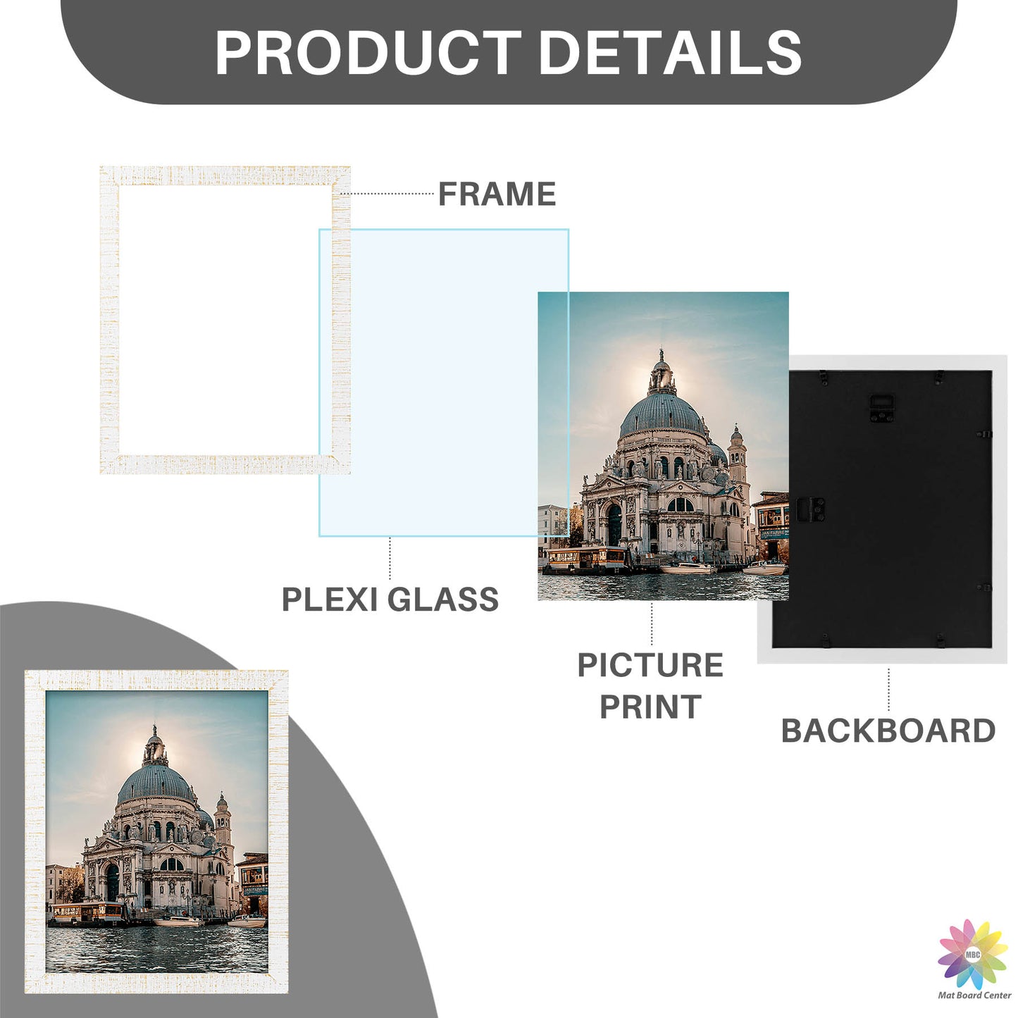 Clearance 11x14 Wood Frame With Plexiglass (10 Pcs Per Box)