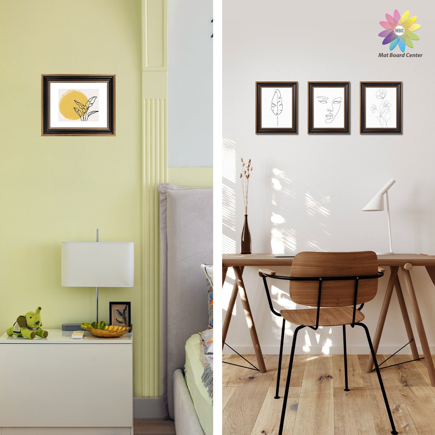 11x14 Photo Frame with White Mat for 8x10 Picture Ornate Gold/Black (10 Pcs Per Box)
