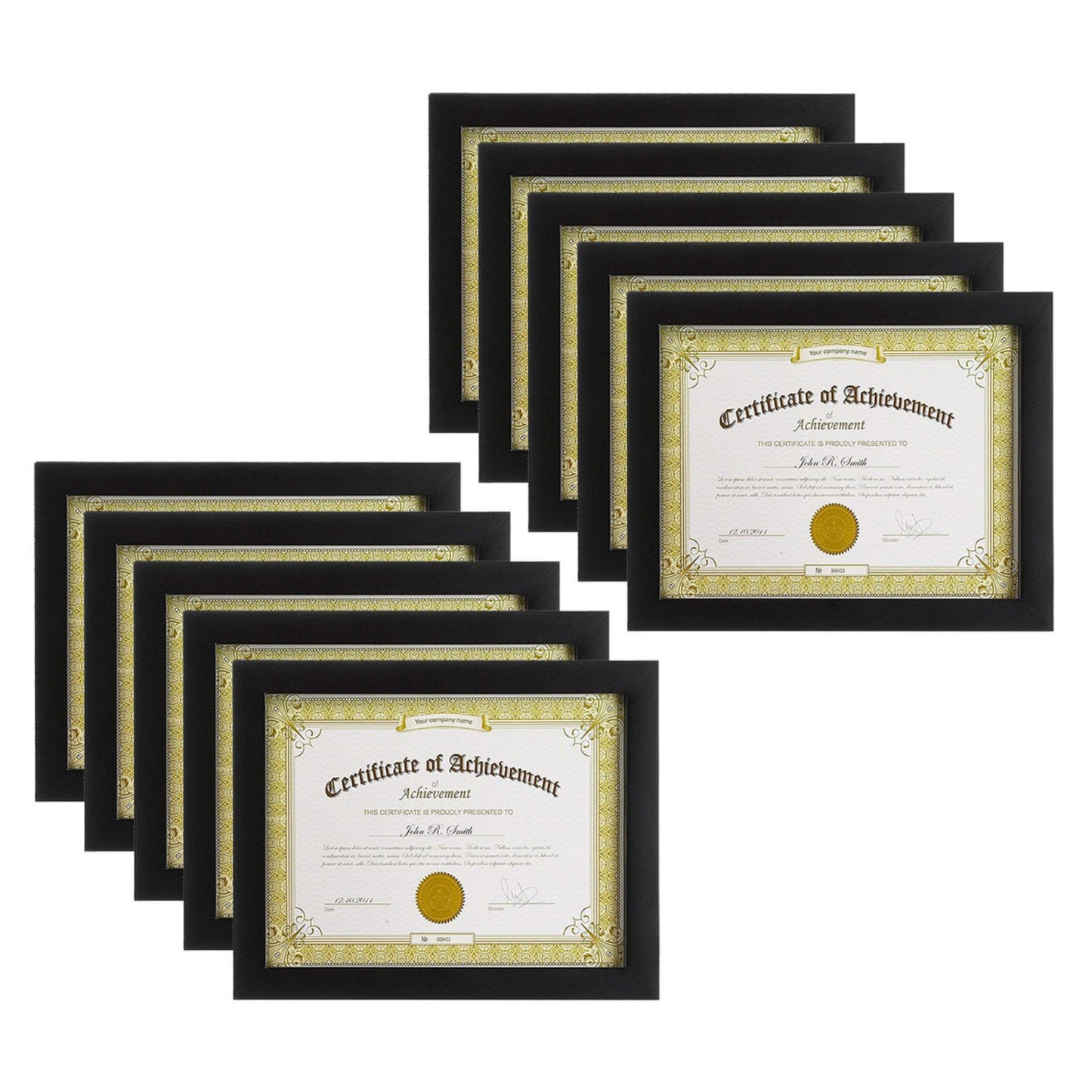 8.5x11 Diploma Frame for 8.5x11 Picture Black Wood (10 Pcs per Box)