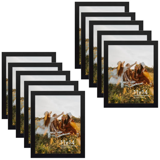 11x14 Wood Frame for 8x10 Picture (10 Pcs per Box) Black