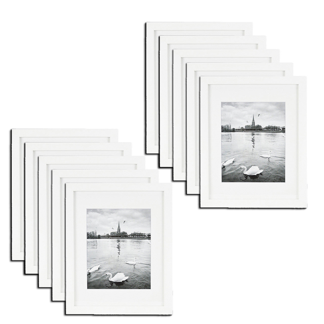 11x14 Wood Frame for 8x10 Picture (10 Pcs per Box) White