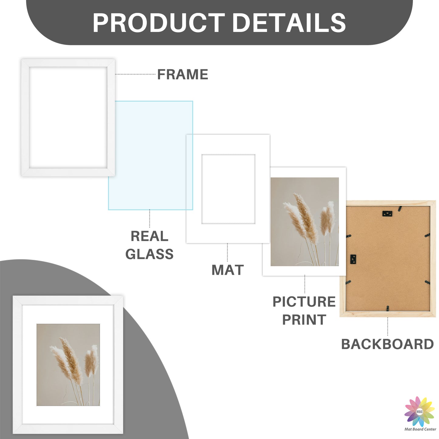Clearance 11x14 White Wood Frame for 8x10 Picture (10 Pcs per Box)