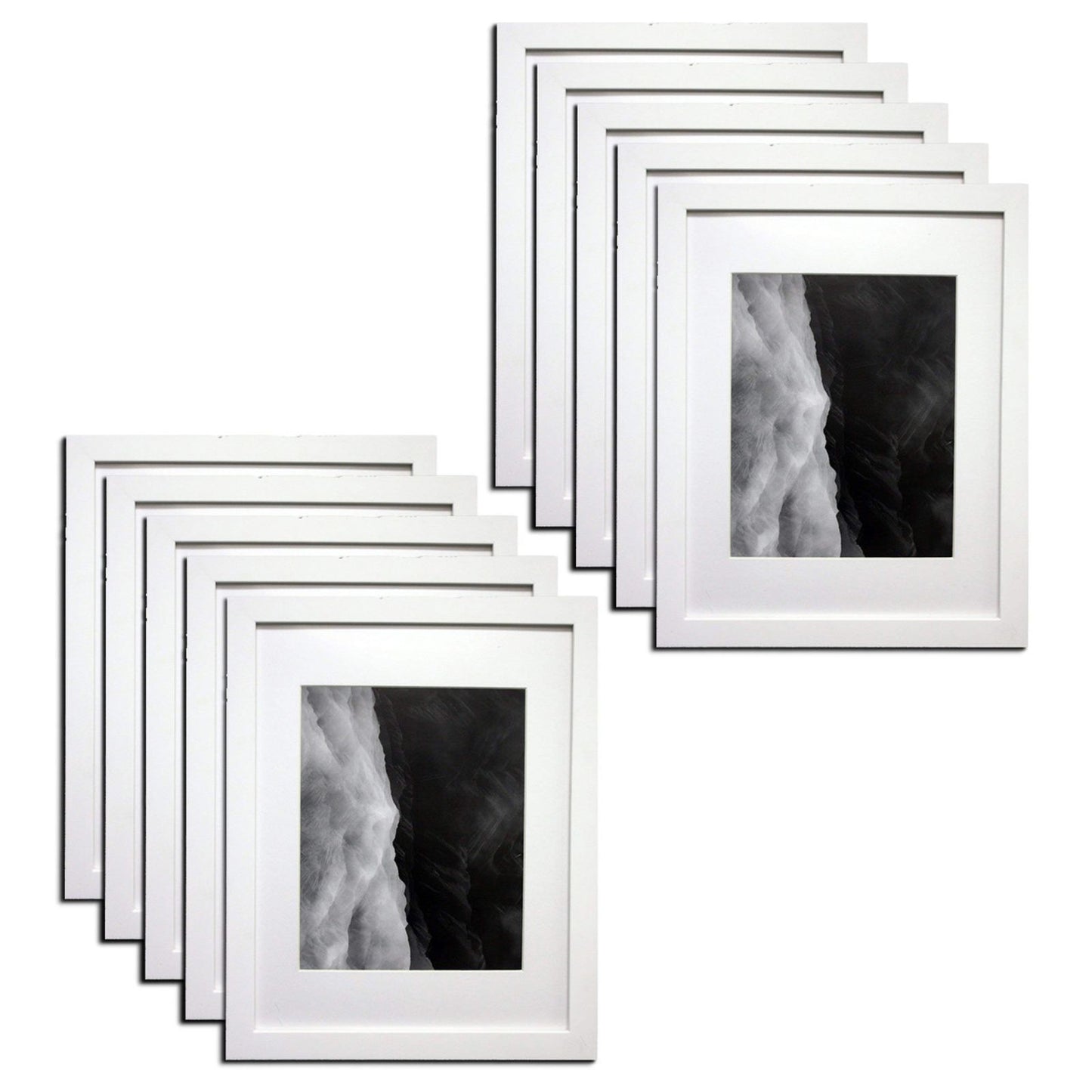11x14 Frame for 8x10 Picture Wood, Smooth Finish (10 Pcs per Box) White