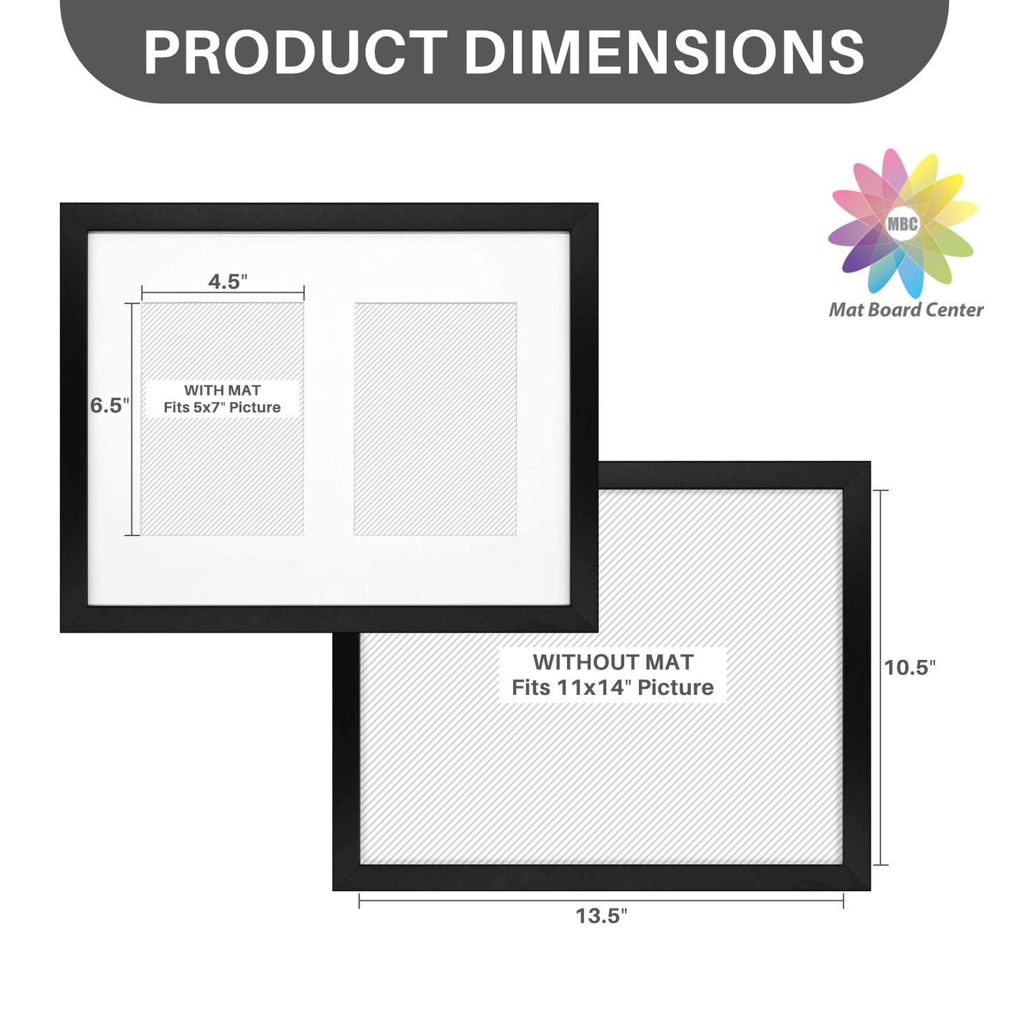 11x14 Collage Picture Frame for Two 5x7 Picture (10 Pcs per Box)