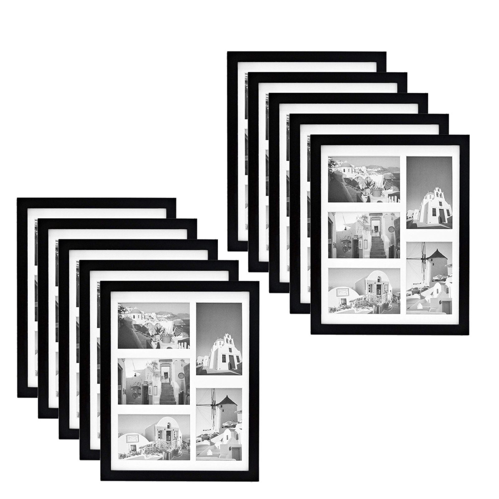 11x14 Collage Picture Frames for Five 4x6 Pictures Wood Frame(10 Pcs per Box) Black