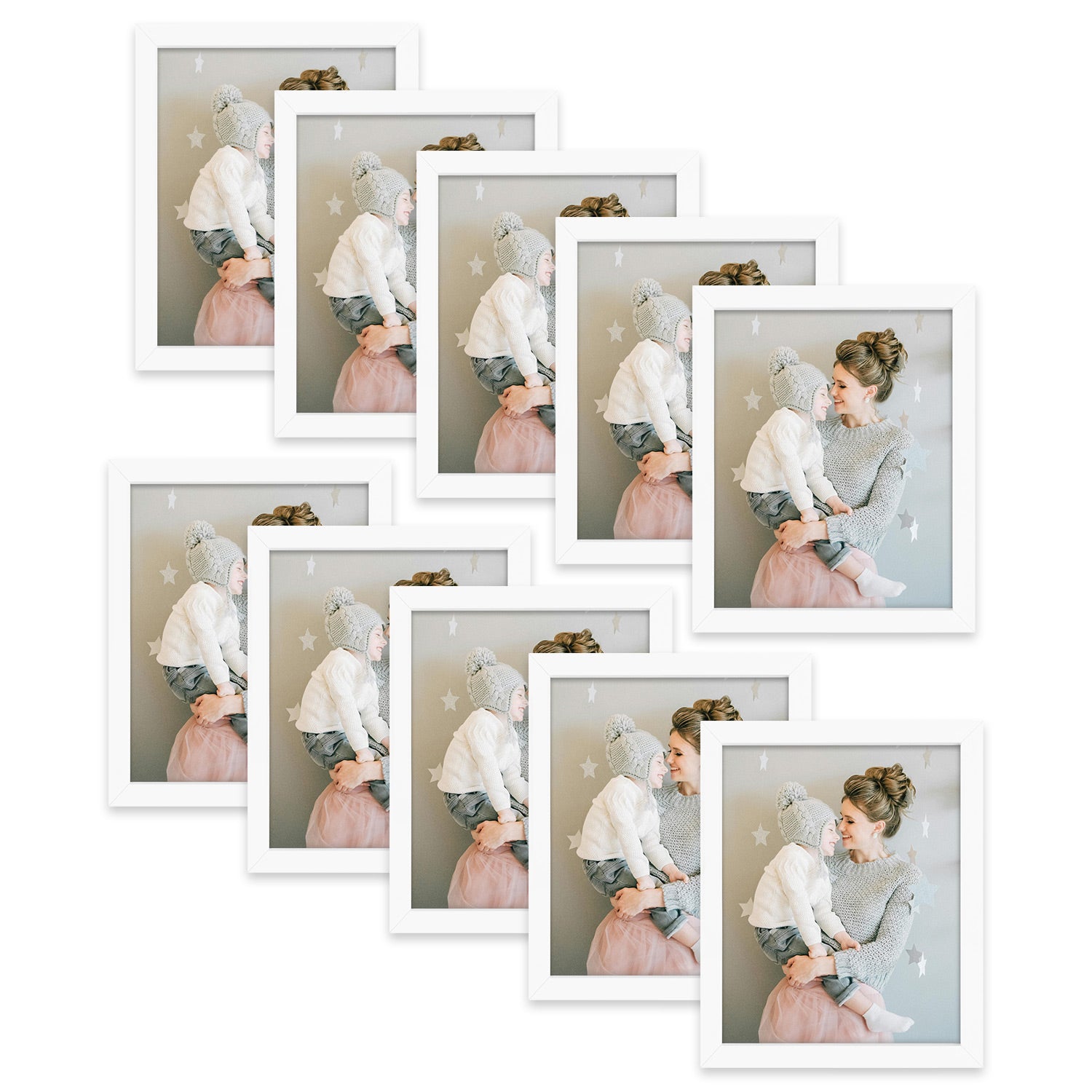 8x10 Wood Frame for 8x10 Picture (10 Pcs per Box) White