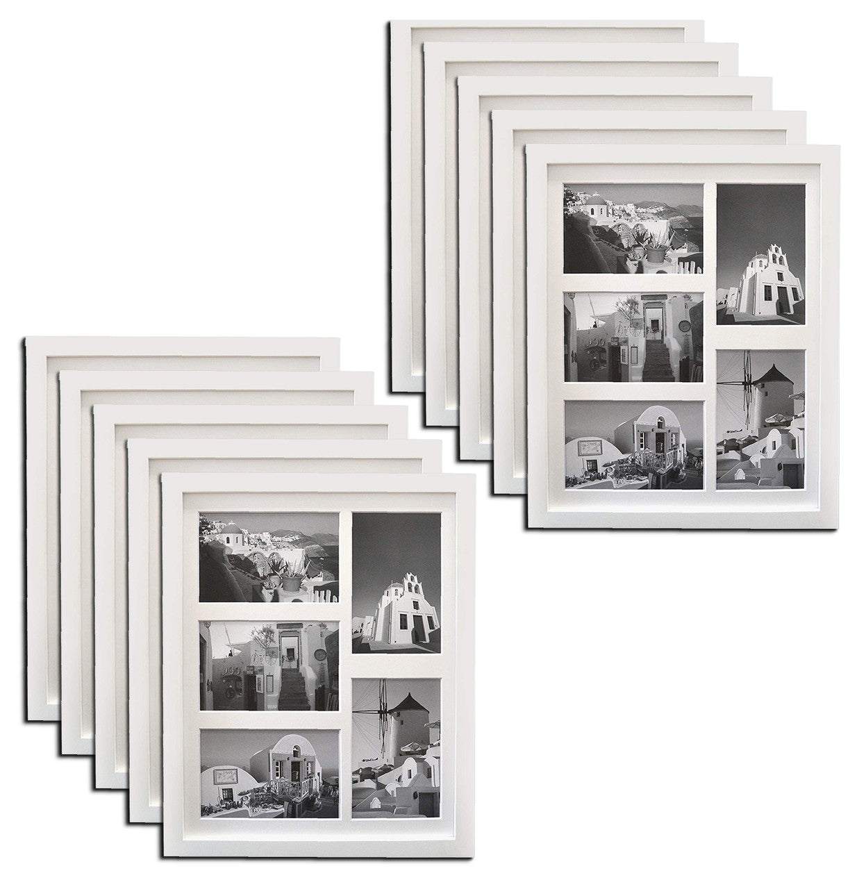 11x14 Collage Picture Frames for Five 4x6 Pictures Wood Frame(10 Pcs per Box) White