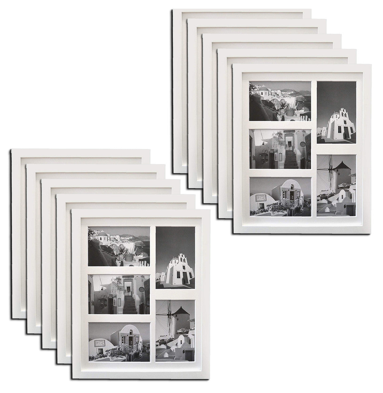 Clearance 11x14 Collage Picture Frames for Five 4x6 Pictures Wood Frame(10 Pcs per Box) White
