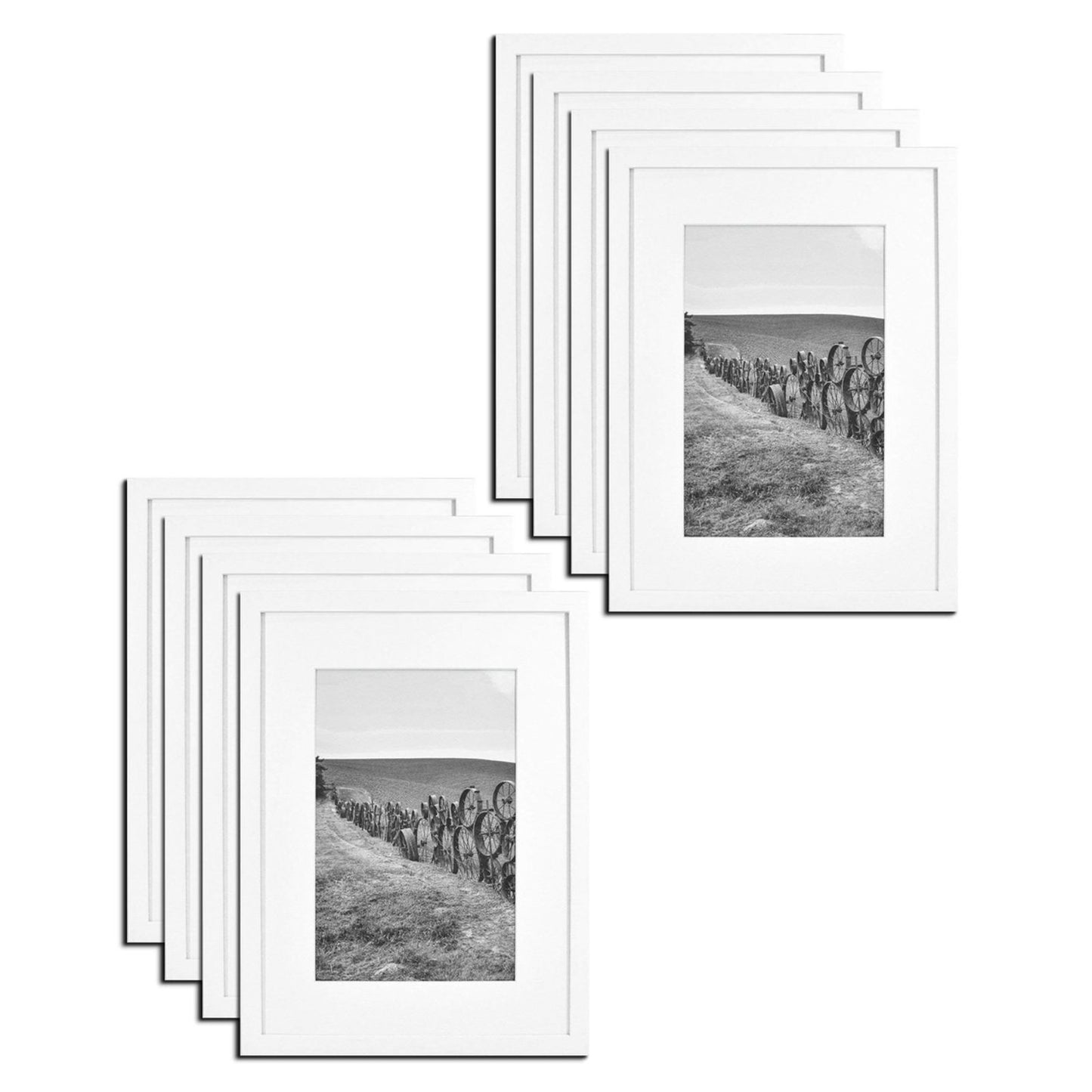 12x16 Wood Frame for 8x12 Picture (8 Pcs per Box) White