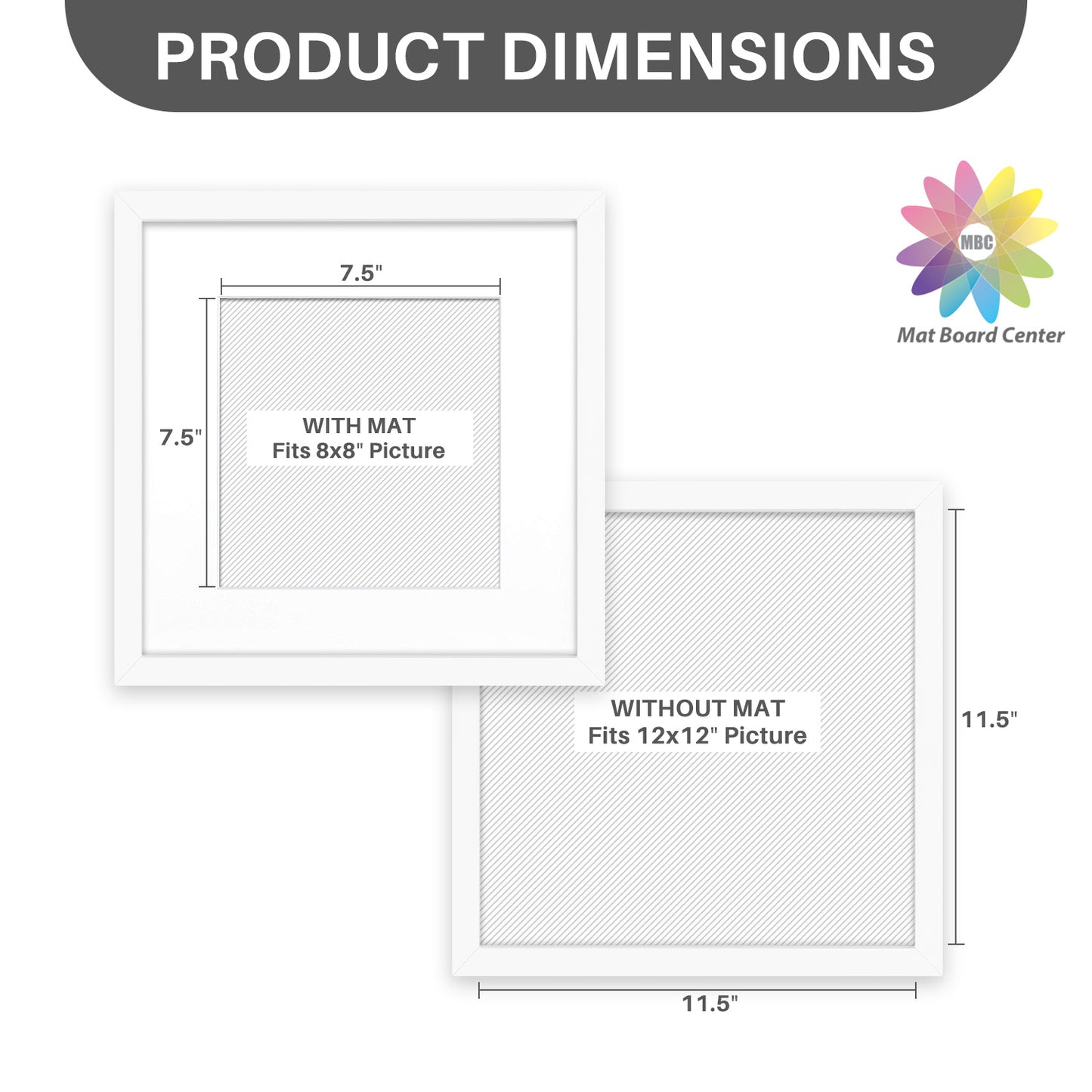 12x12 Wood Frame for 8x8 Picture Smooth Finish (9 Pcs per Box)